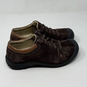 Keen Barika Oxford Shoes Womens 8.5 Brown Nubuck Leather Casual Lace Up Sneakers
